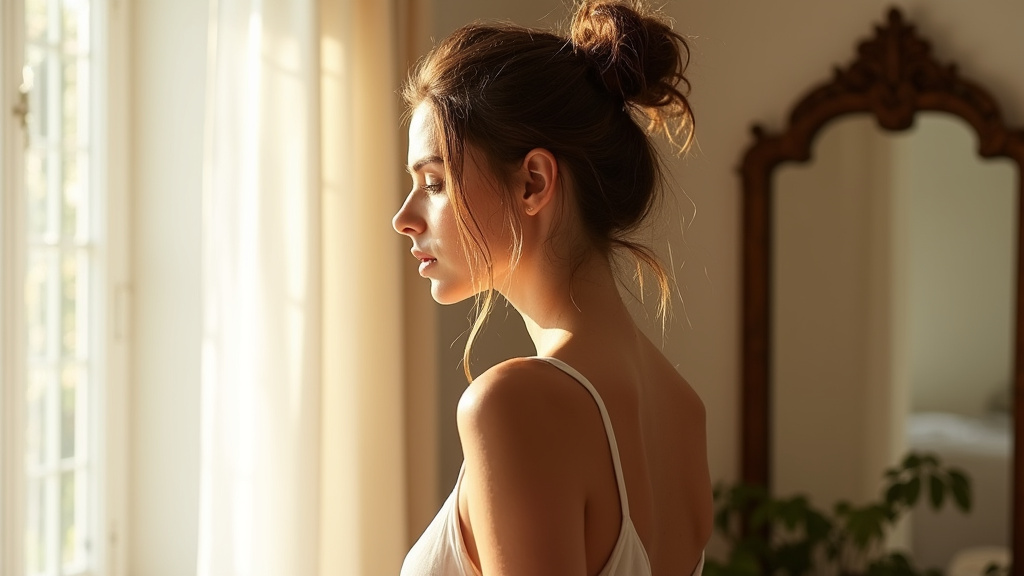 Étapes de réalisation d'un chignon coiffé décoiffé
