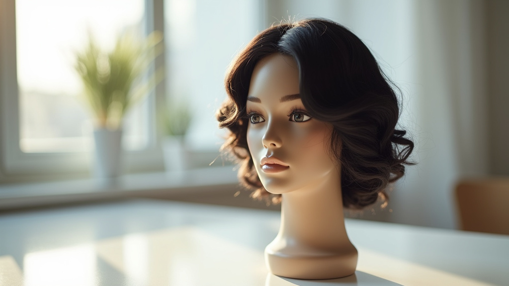 Tête à coiffer professionnelle avec cheveux humains pour l'entraînement des coiffeurs
