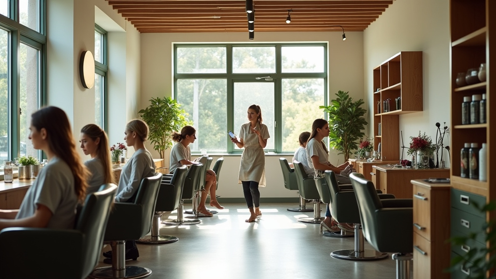 Services complémentaires dans un salon de coiffure moderne