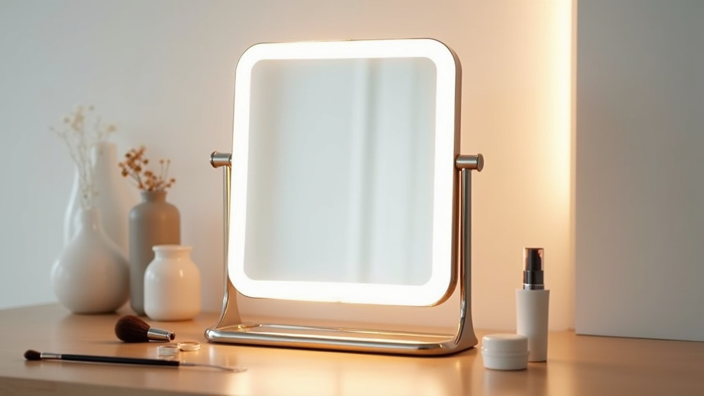 Miroir de coiffeuse moderne avec éclairage LED