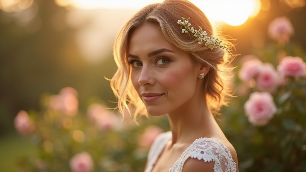 Accessoires de mariage pour cheveux courts