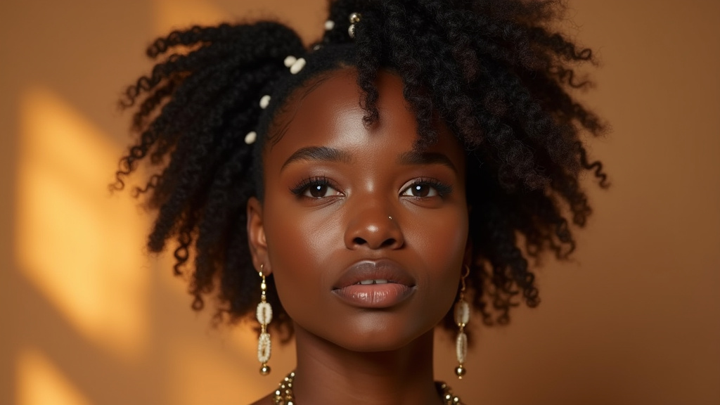 Fulani Braids modernes avec perles dorées