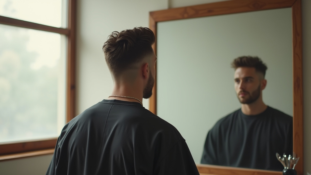 Homme avec une coupe de cheveux tendance 2026