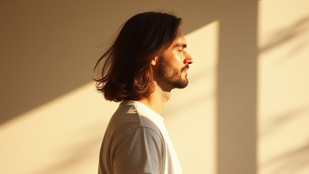 Homme avec cheveux longs et barbe en 2026