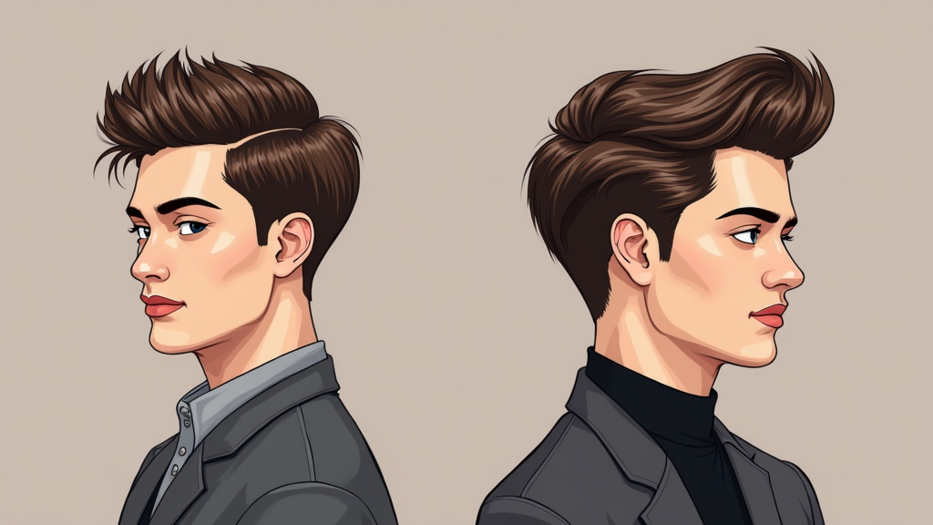 Homme avec une coupe taper stylée