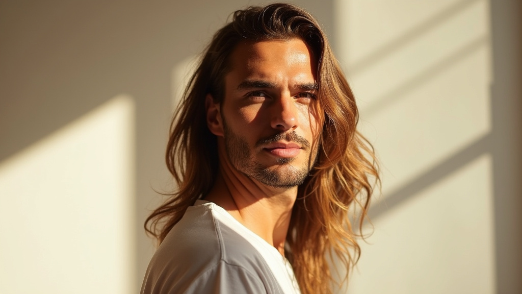 Homme aux cheveux longs stylés en 2026