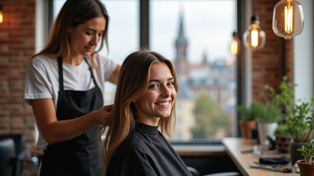 Ambiance d'un salon de coiffure à Strasbourg