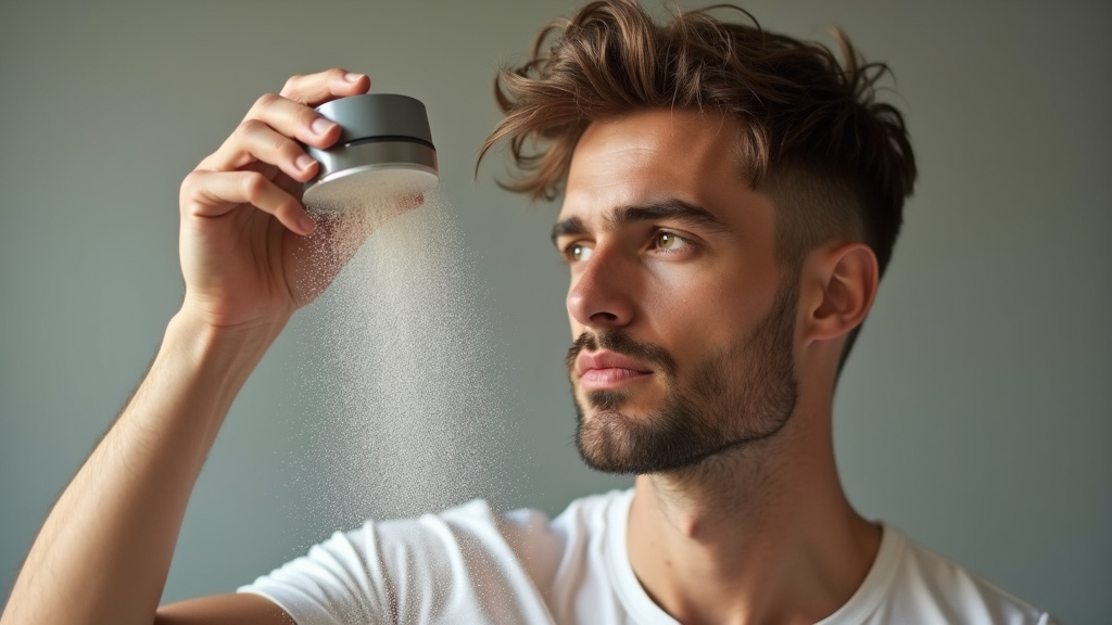 Différentes poudres coiffantes sur étagère